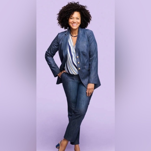 Talbots Women's Straight Leg đź‘–Jeans - Dark Blue - Picture 1 of 9